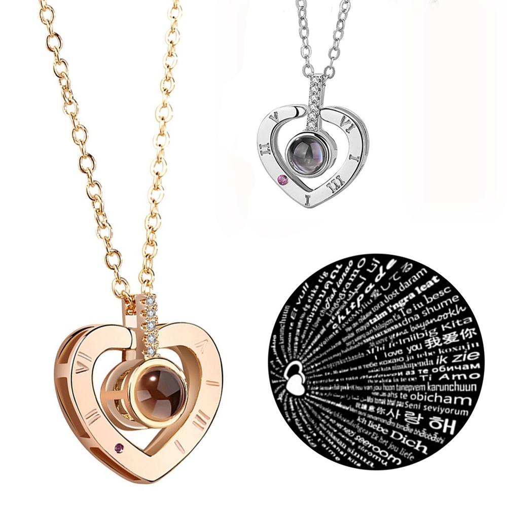 100 Languages I Love You Light Projection Necklace